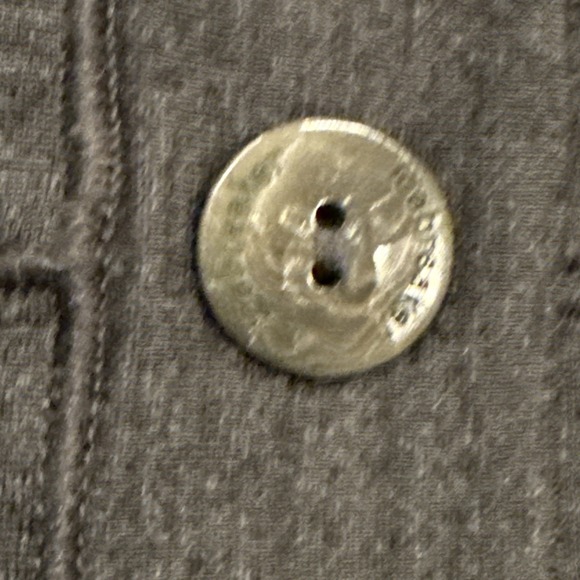 Icebreaker Women Lrg Long Button Up  Cardigan Dark Gray Merino Wool Pockets EUC - Picture 7 of 13